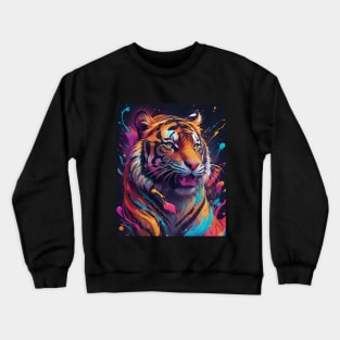 Relaxed Powerful Tiger Cat Crewneck Sweatshirt